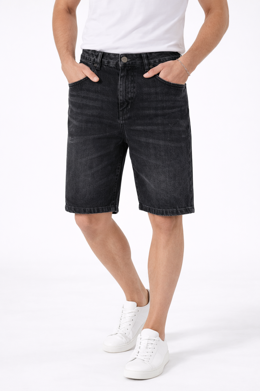 Bermudas Jean Homme Noir