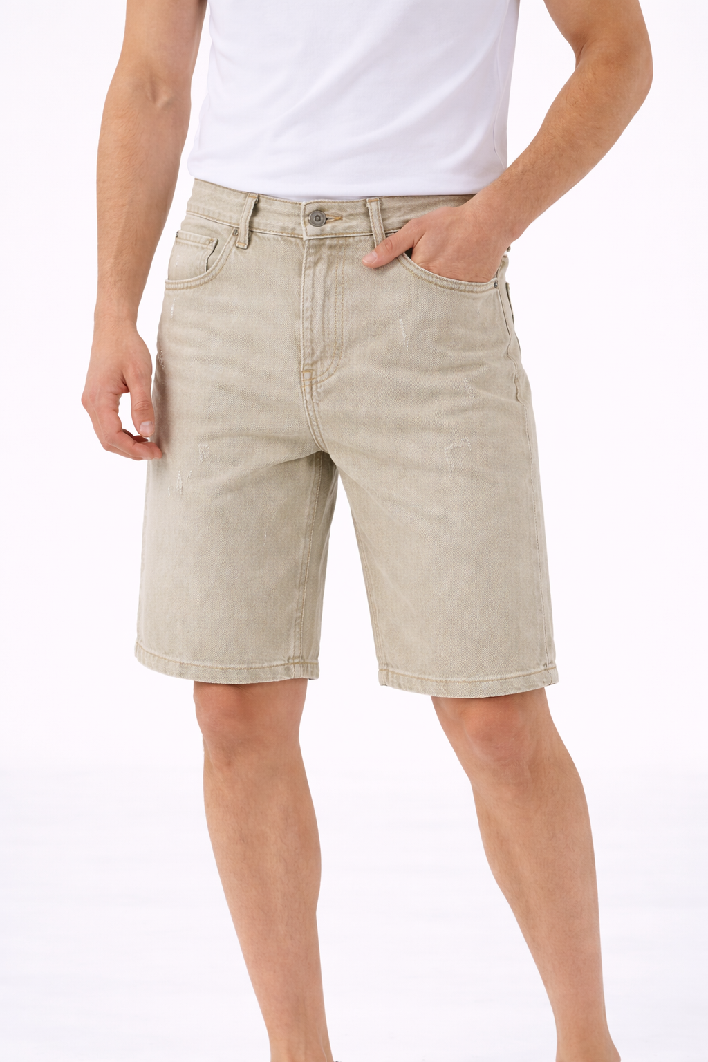 Bermudas Jean Homme Camel