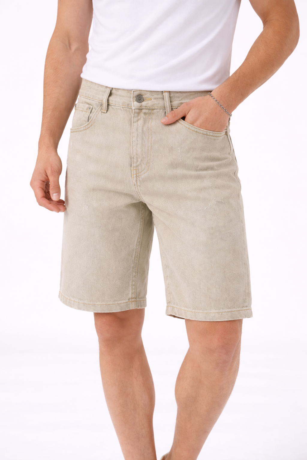 Bermudas Jean Homme Camel