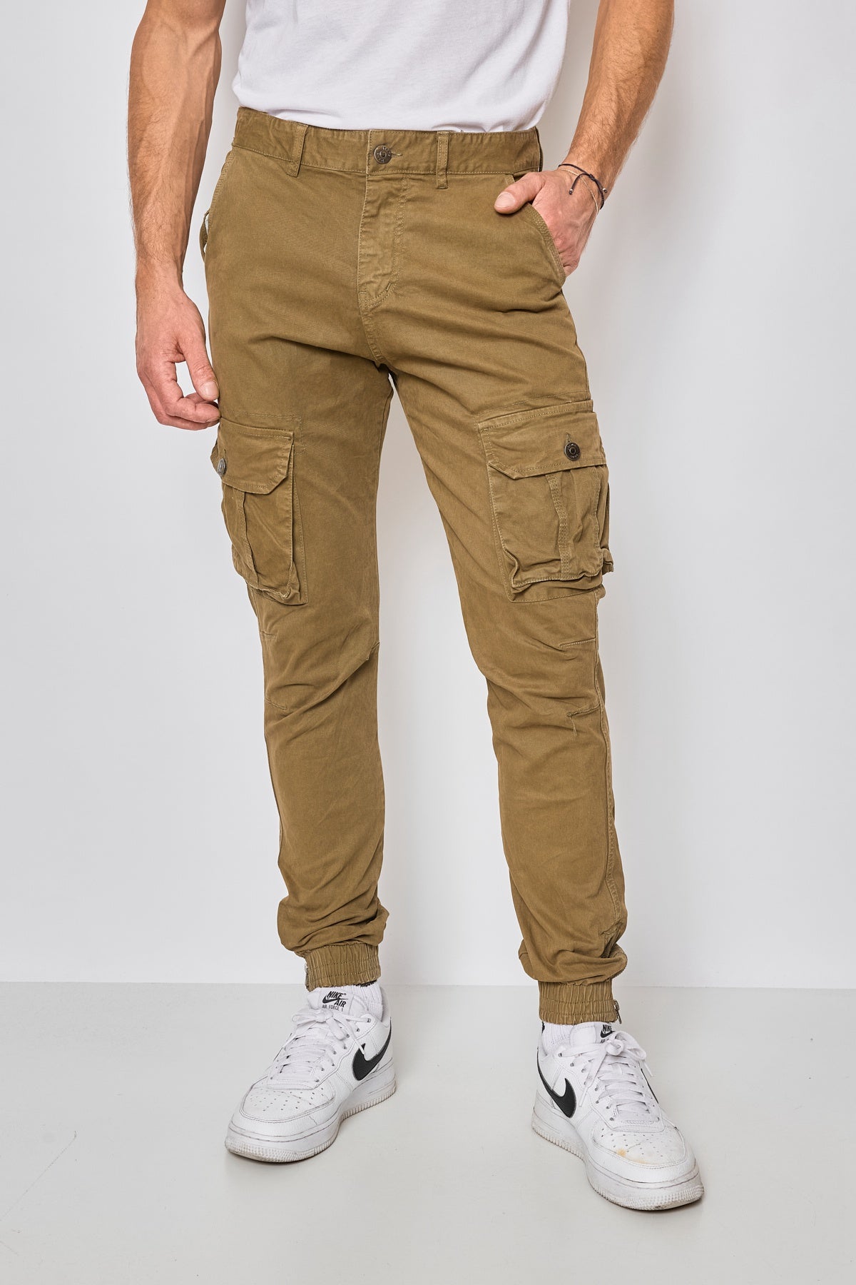 Pantalon cargo camel homme