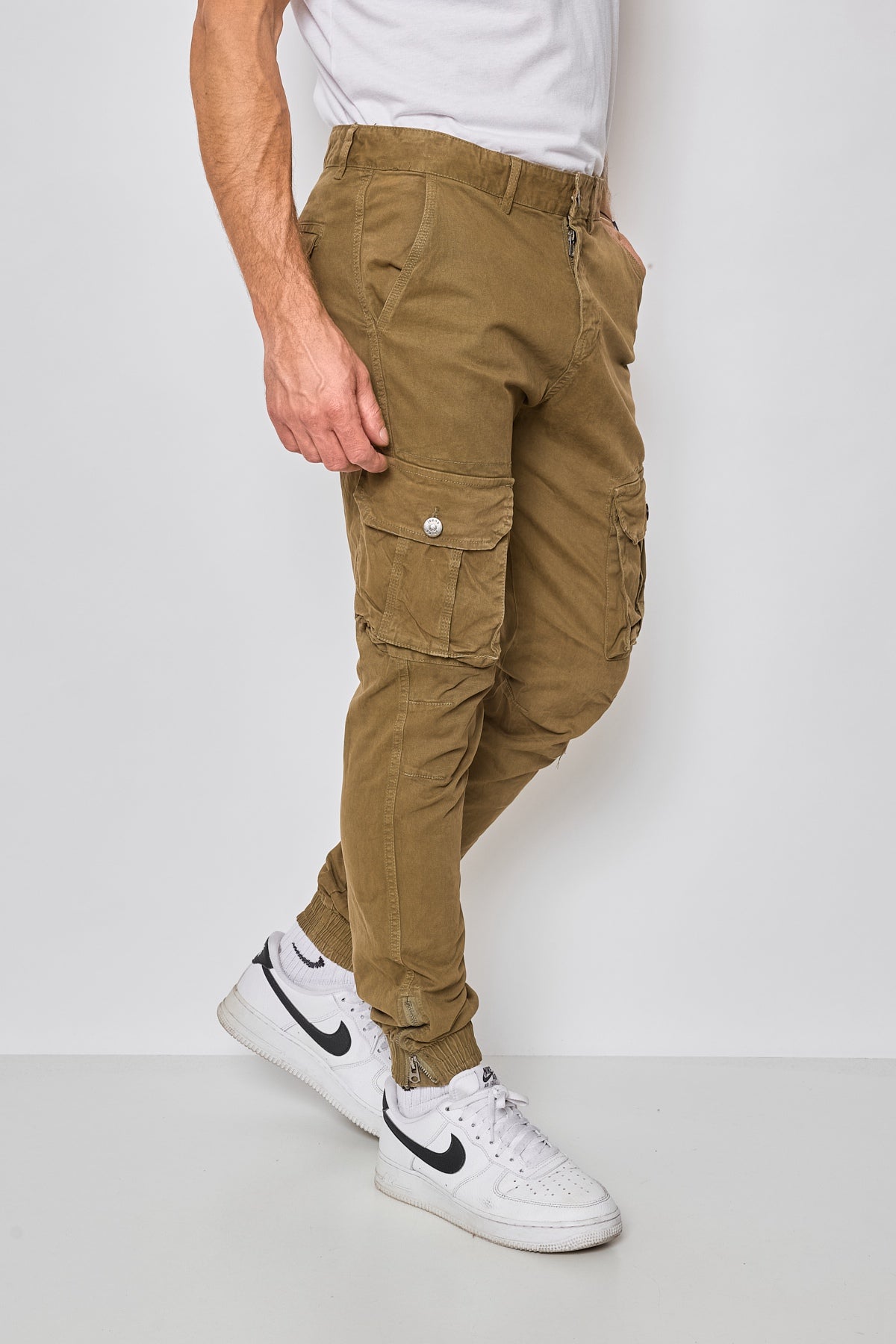 Pantalon cargo camel homme