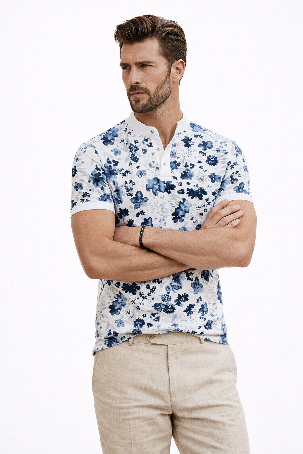 Polo homme manches courtes blanc