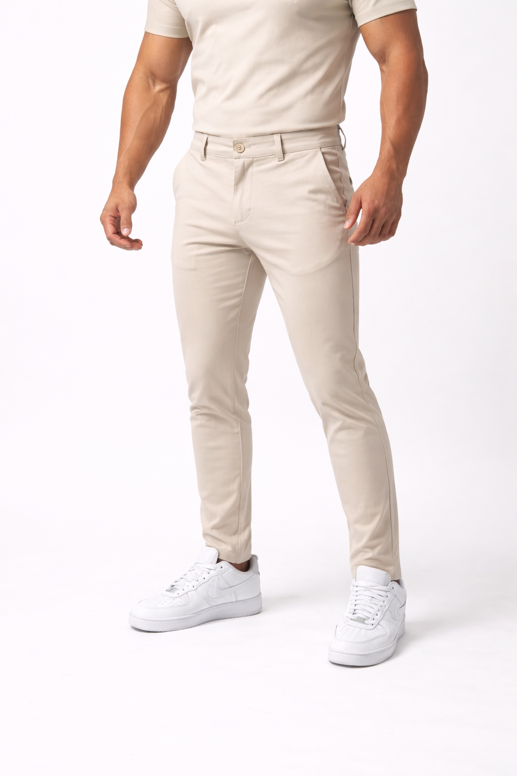 Pantalon homme slim Beige