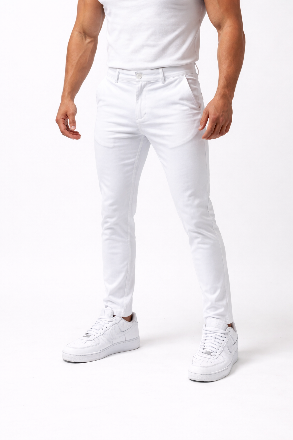 Pantalon homme slim Blanc