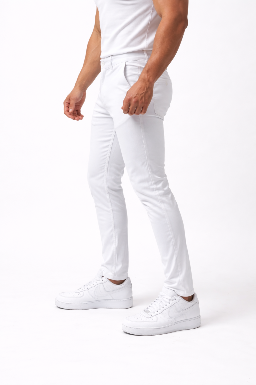 Pantalon homme slim Blanc
