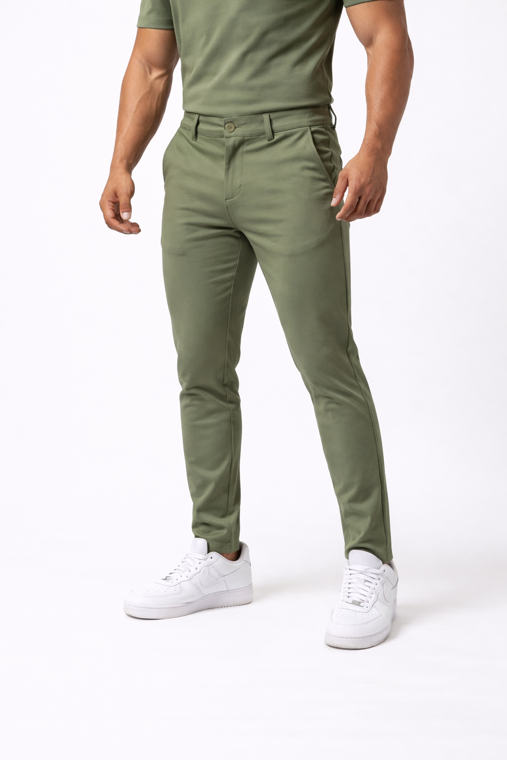 Pantalon homme slim Vert