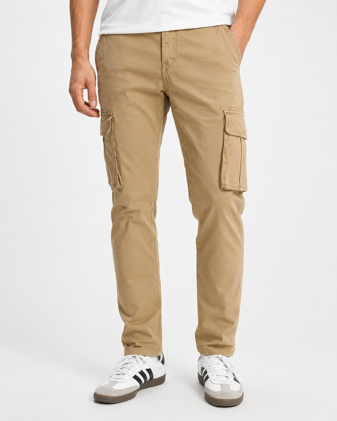 Pantalon cargo homme camel