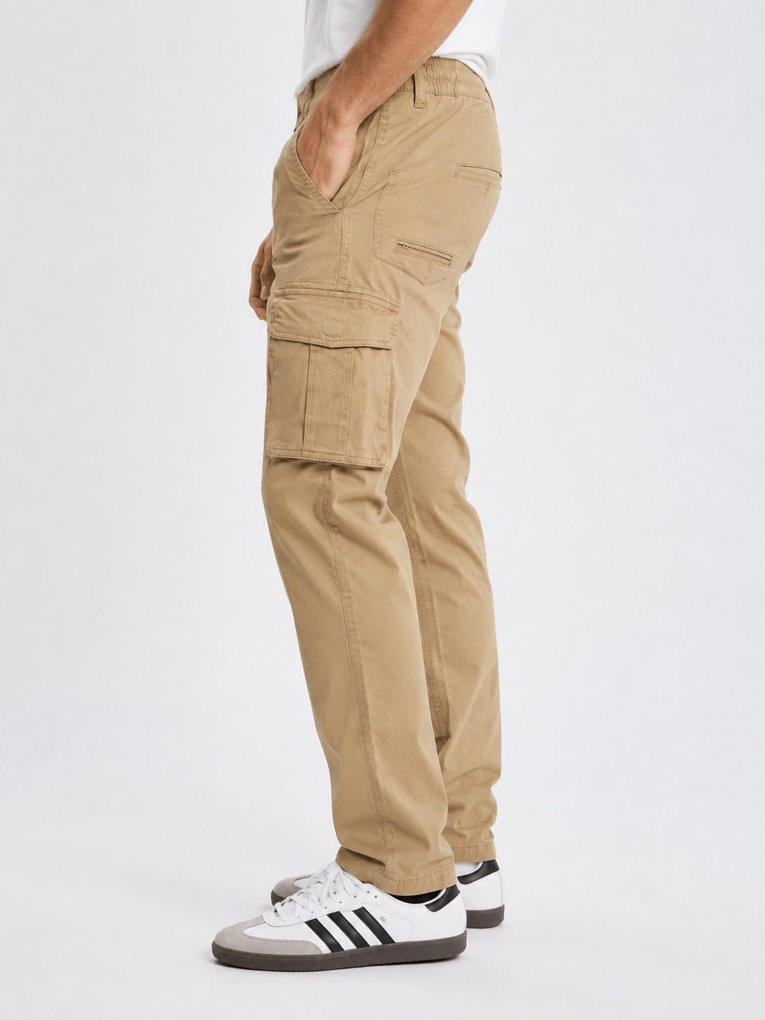 Pantalon cargo homme camel
