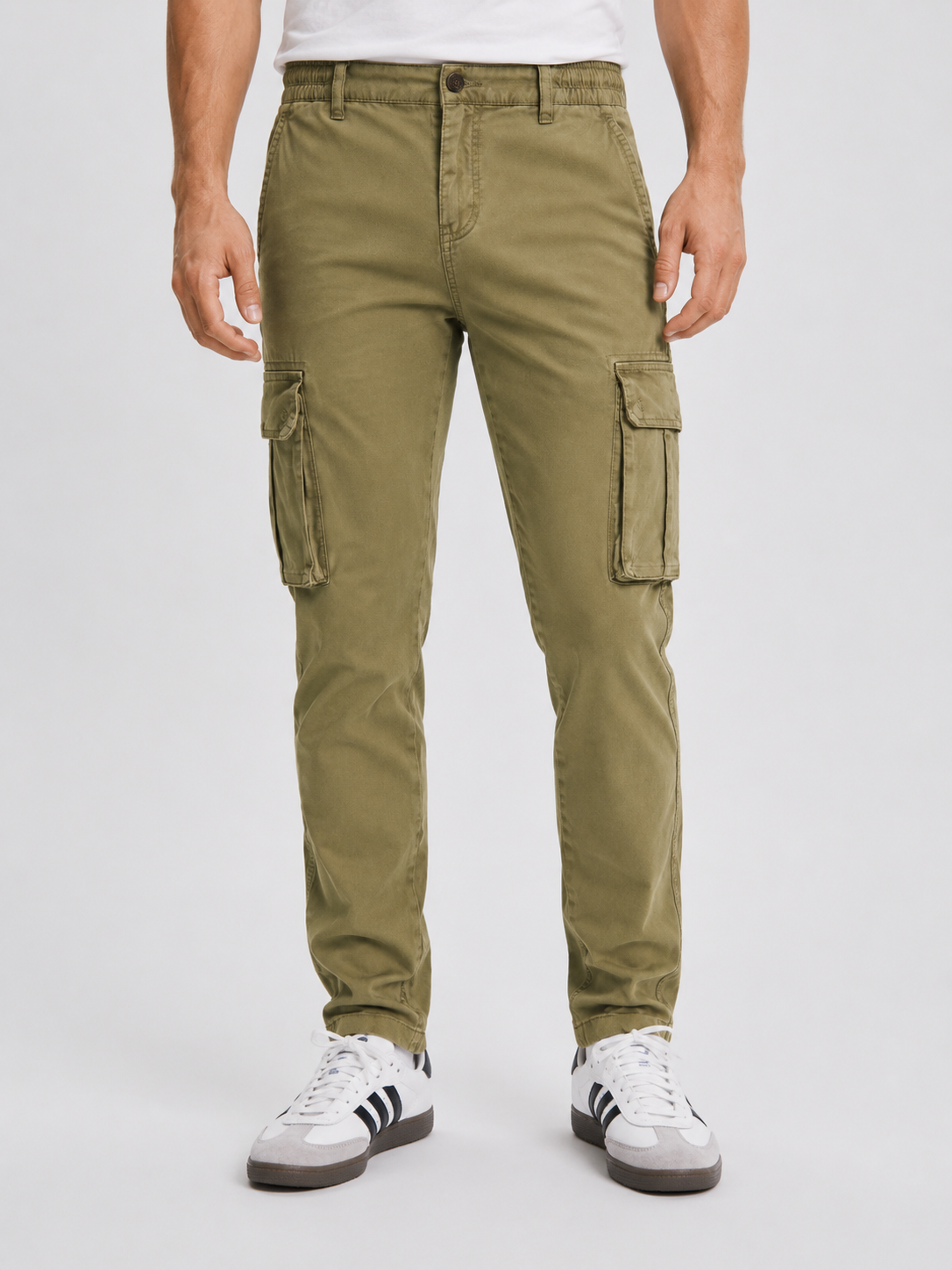 Pantalon cargo homme kaki
