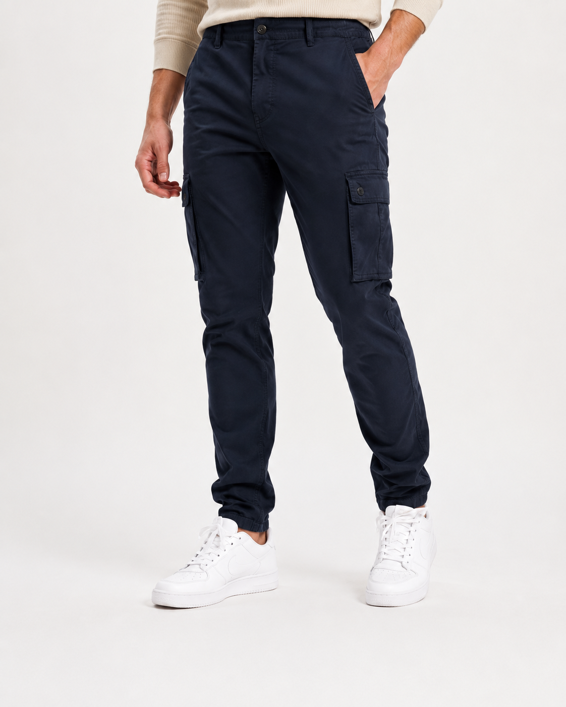 Pantalon cargo homme marine