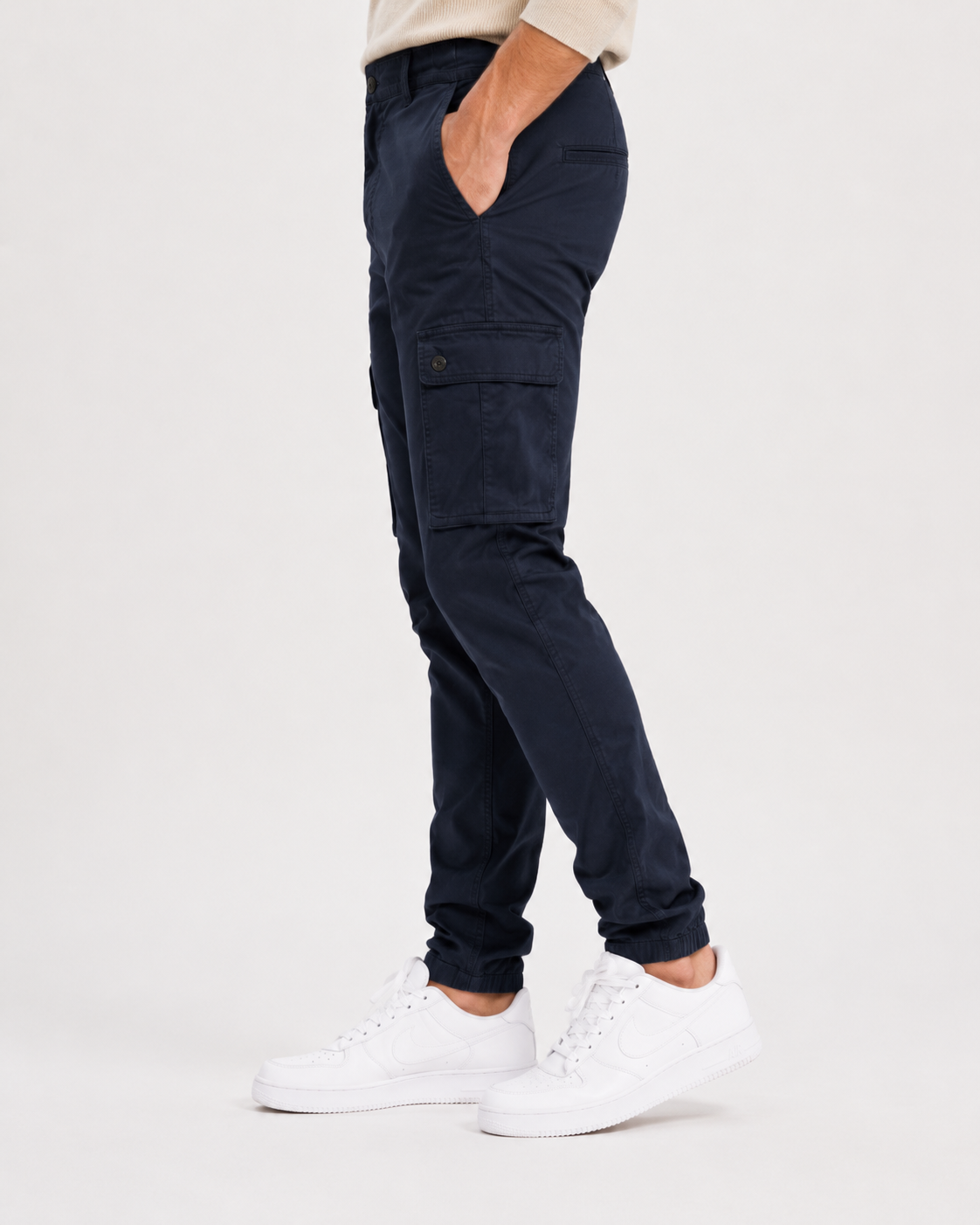 Pantalon cargo homme marine