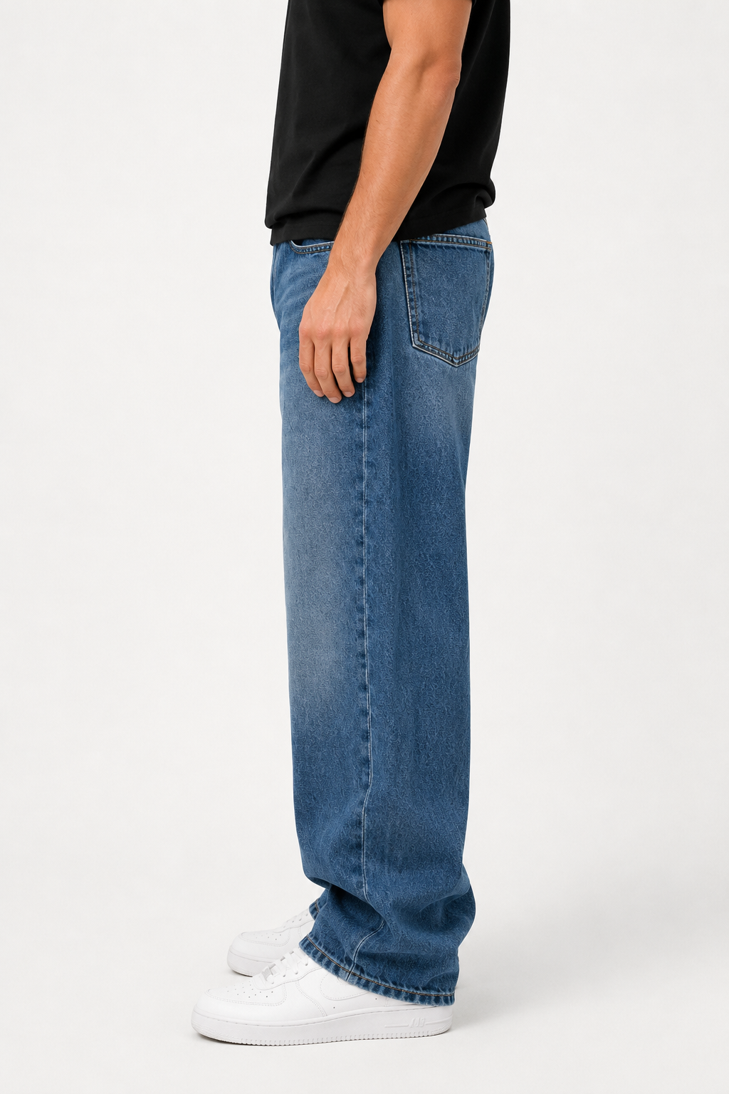 Jean homme bleu baggy
