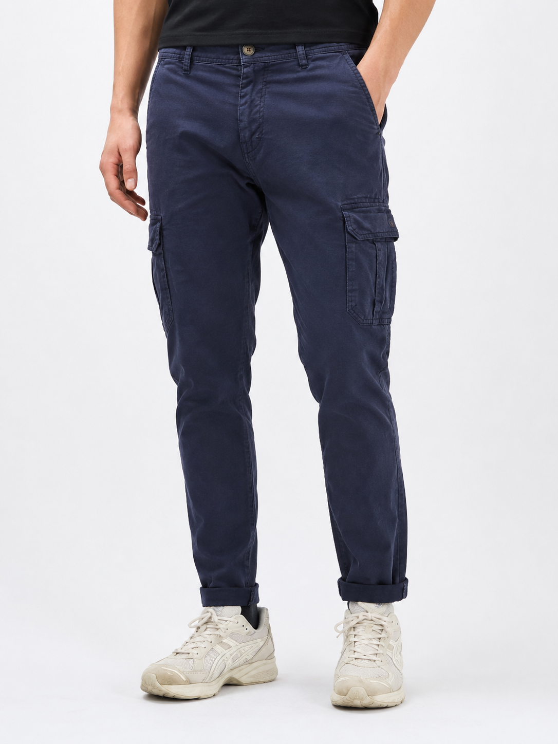 Pantalon cargo homme bleu
