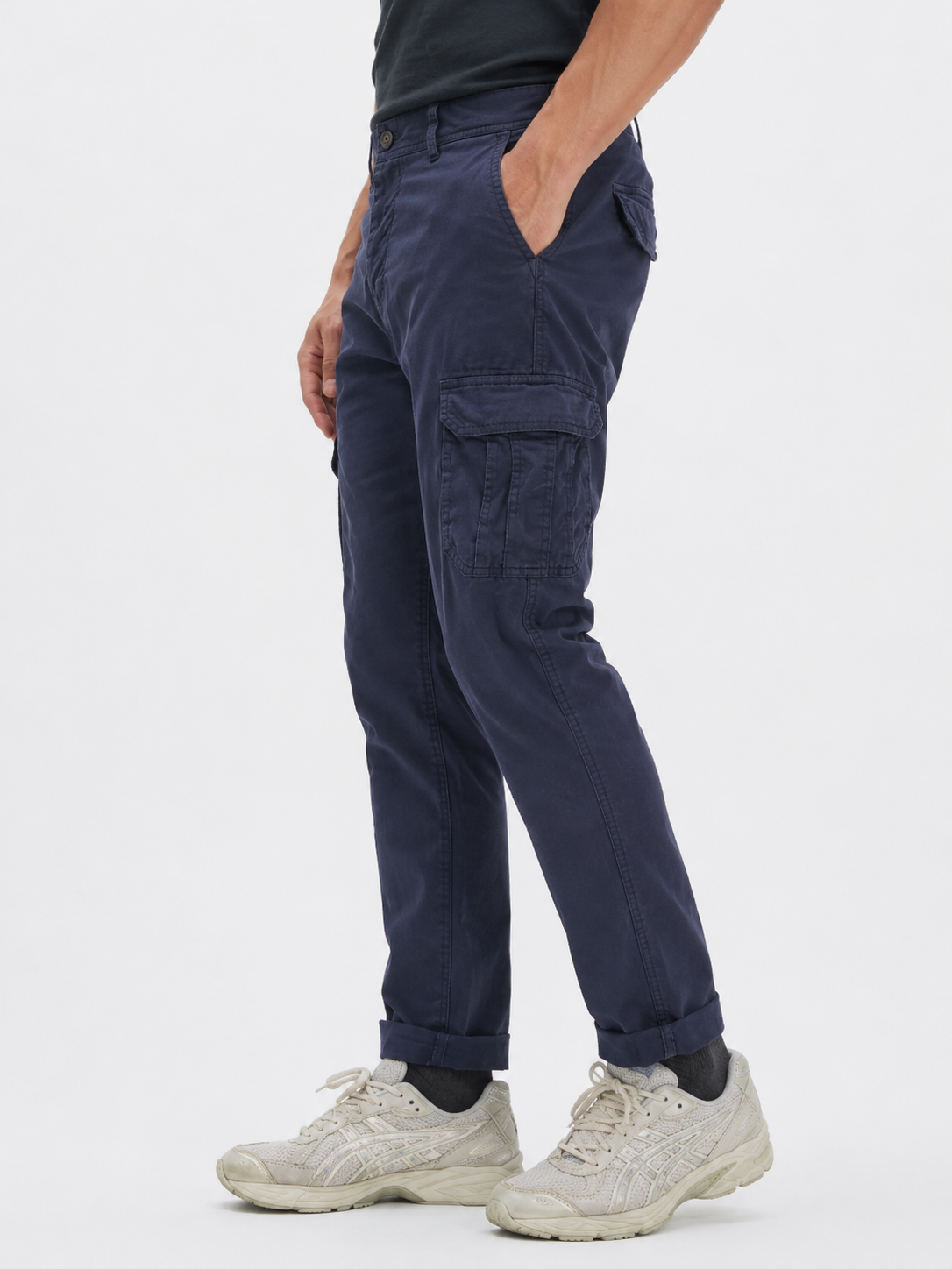 Pantalon cargo homme bleu