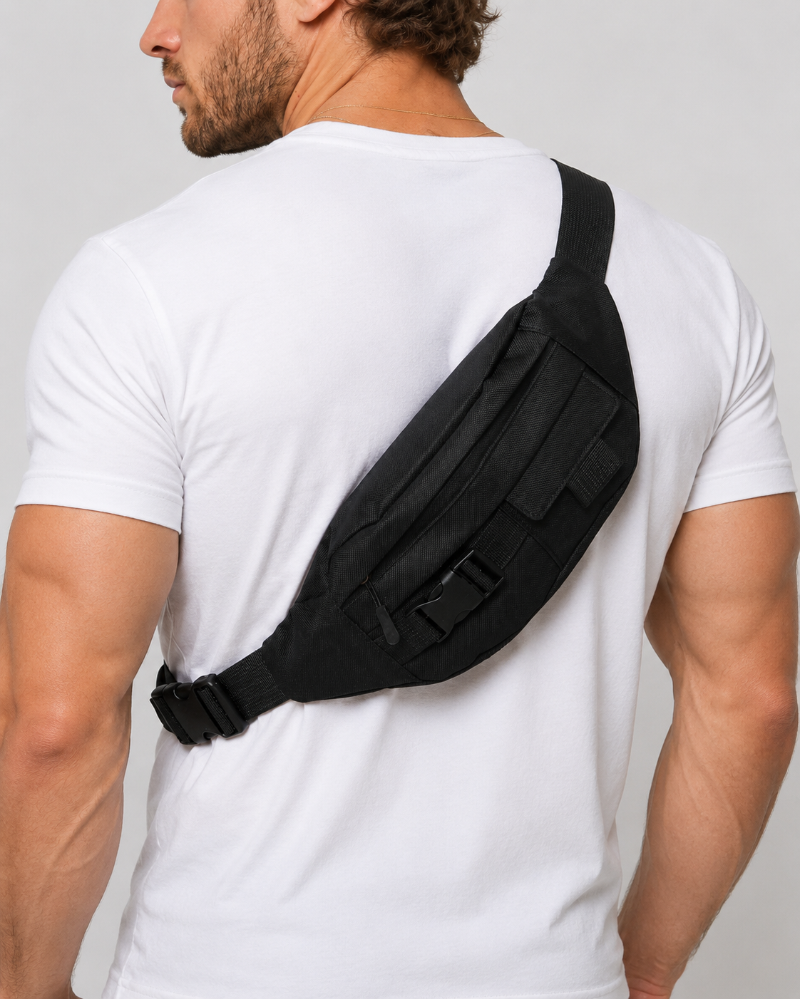 Sac banane homme noir
