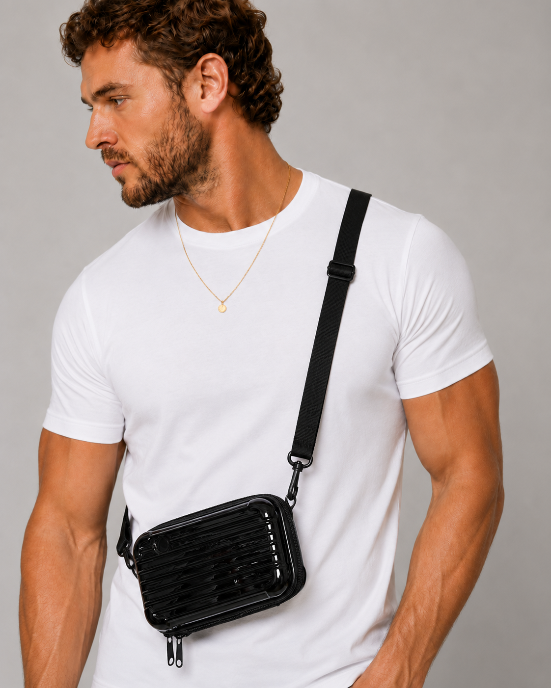 Sac bandoulière homme noir