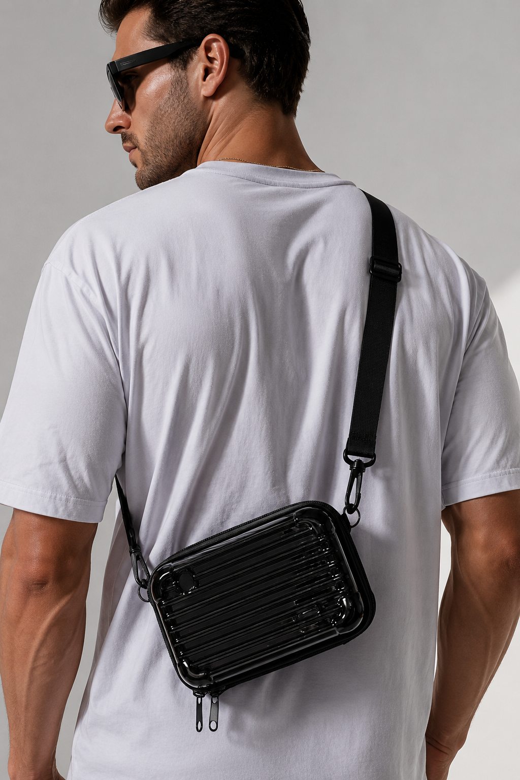 Sac bandoulière homme noir
