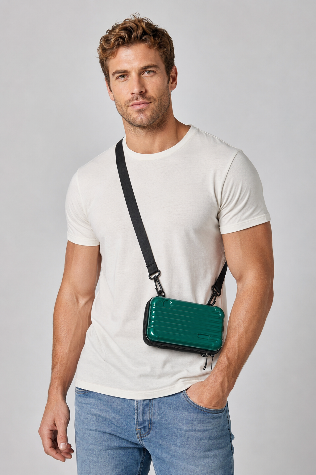 Sac bandoulière homme vert