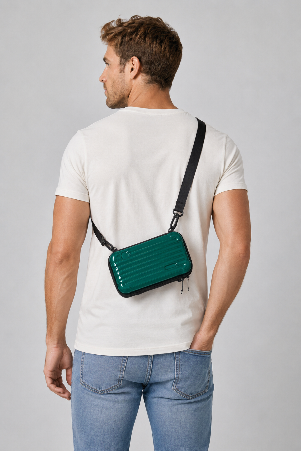 Sac bandoulière homme vert