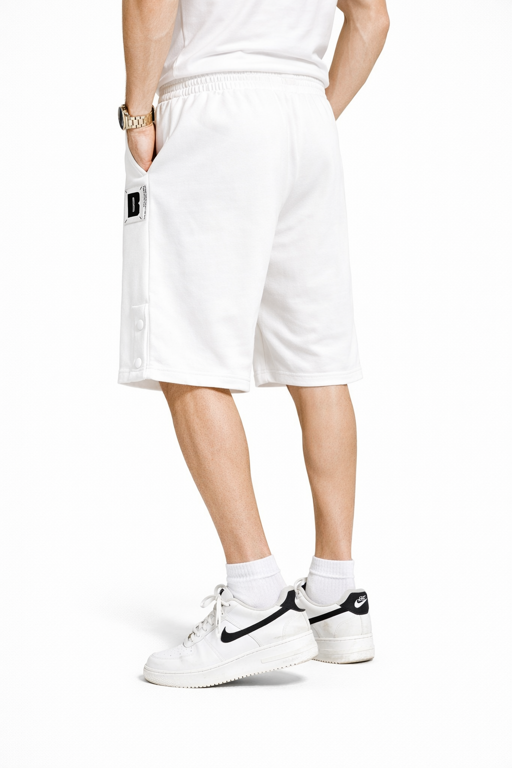 Bermudas Jogging Homme Blanc