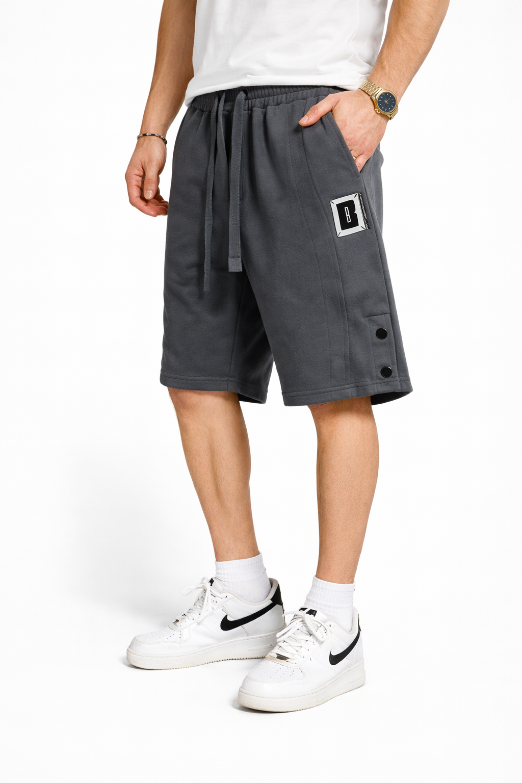 Bermudas Jogging Homme Gris