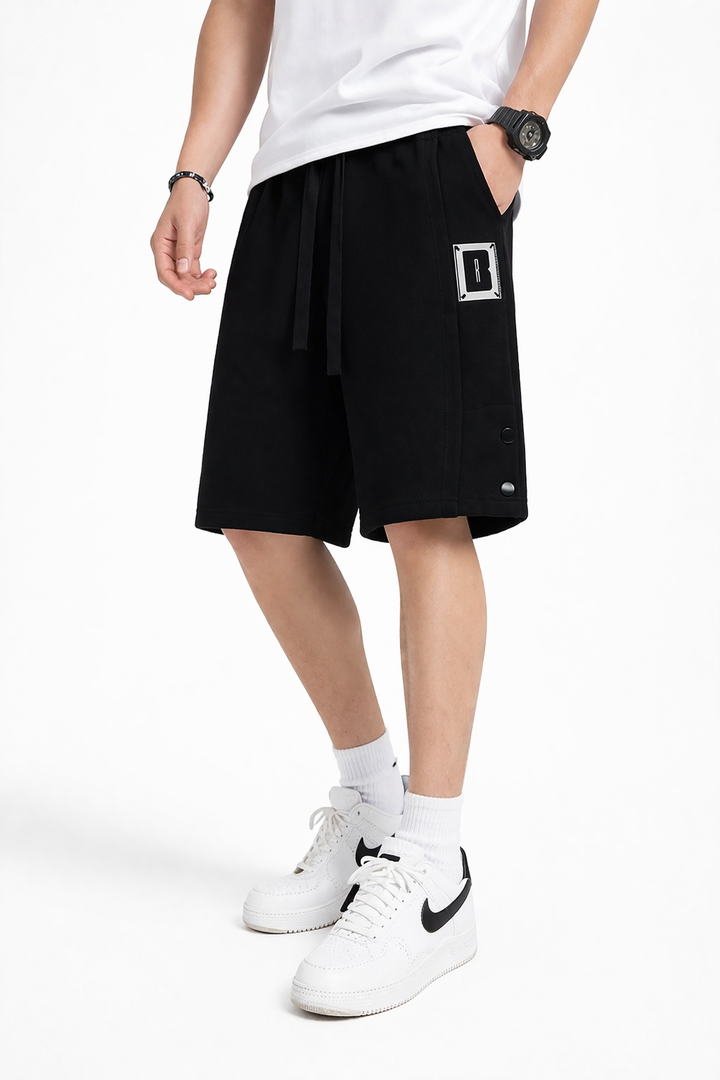 Bermudas Jogging Homme Noir