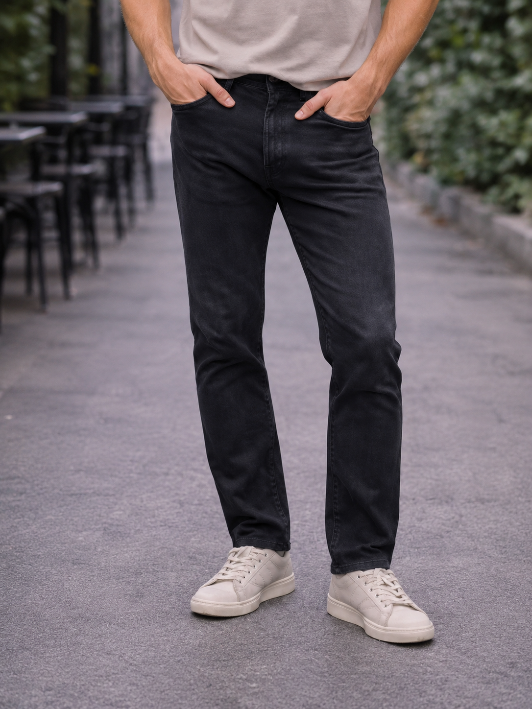 Jean homme noir délavé