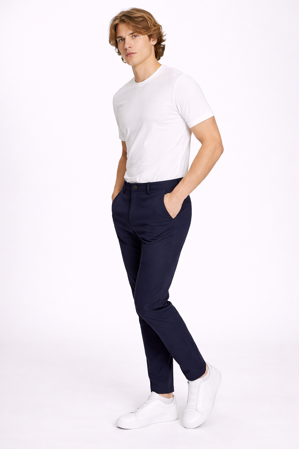 Pantalon Homme Slim Fit marine