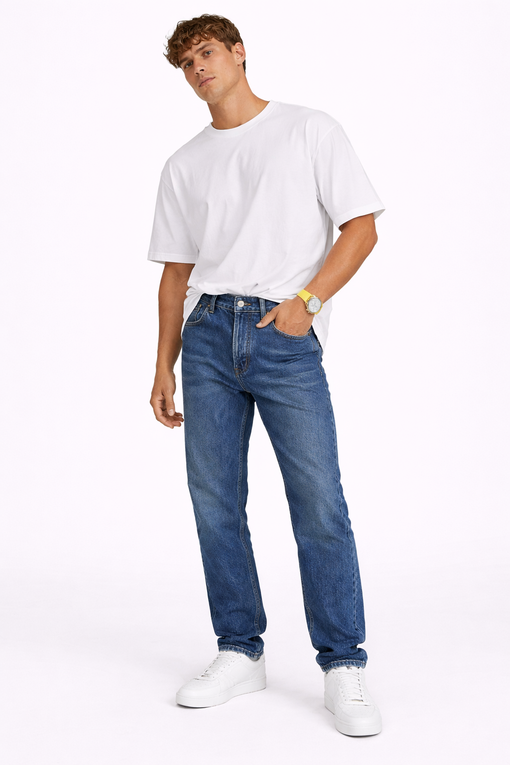 Jean Homme droite Bleu Denim