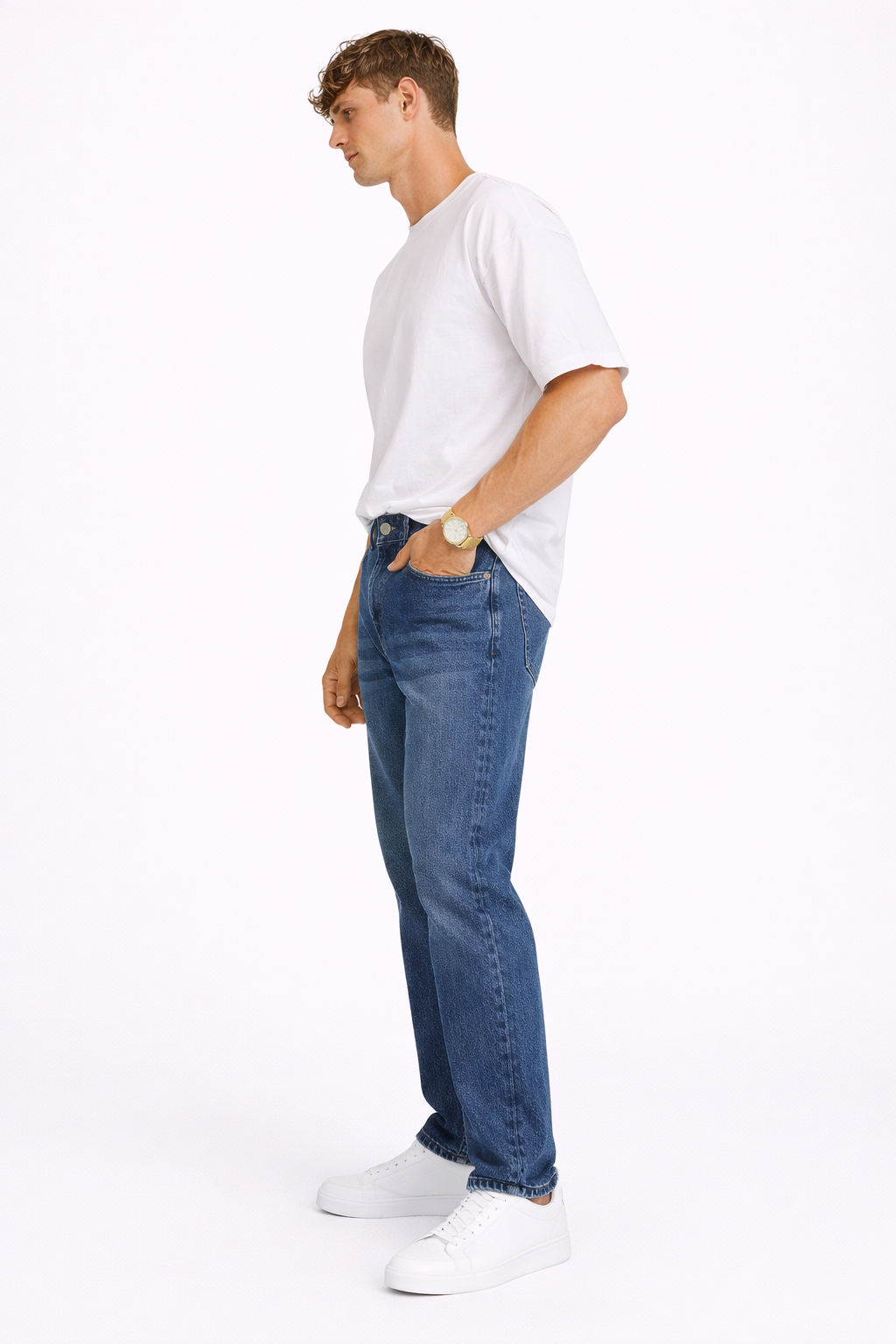 Jean Homme droite Bleu Denim