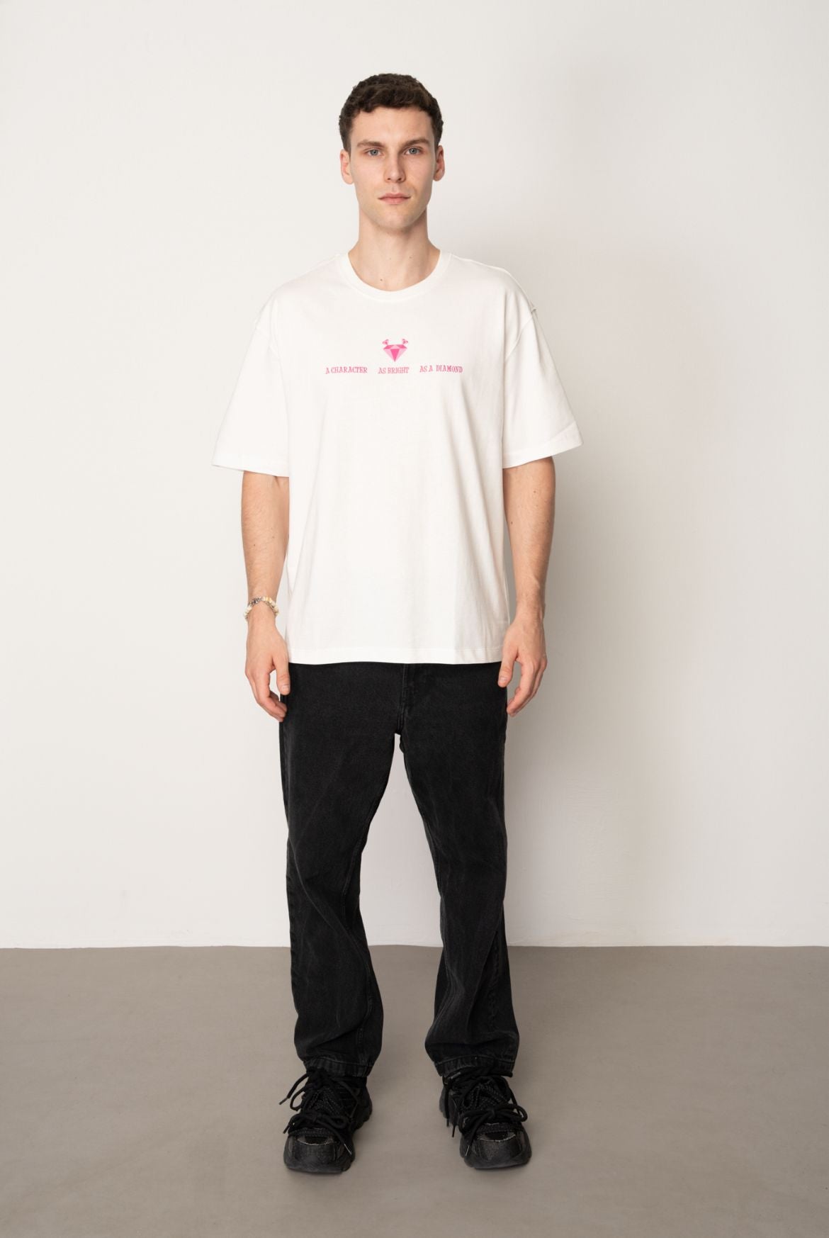 T-shirt Oversize "The Pink Panter" – Style Diamant Rose