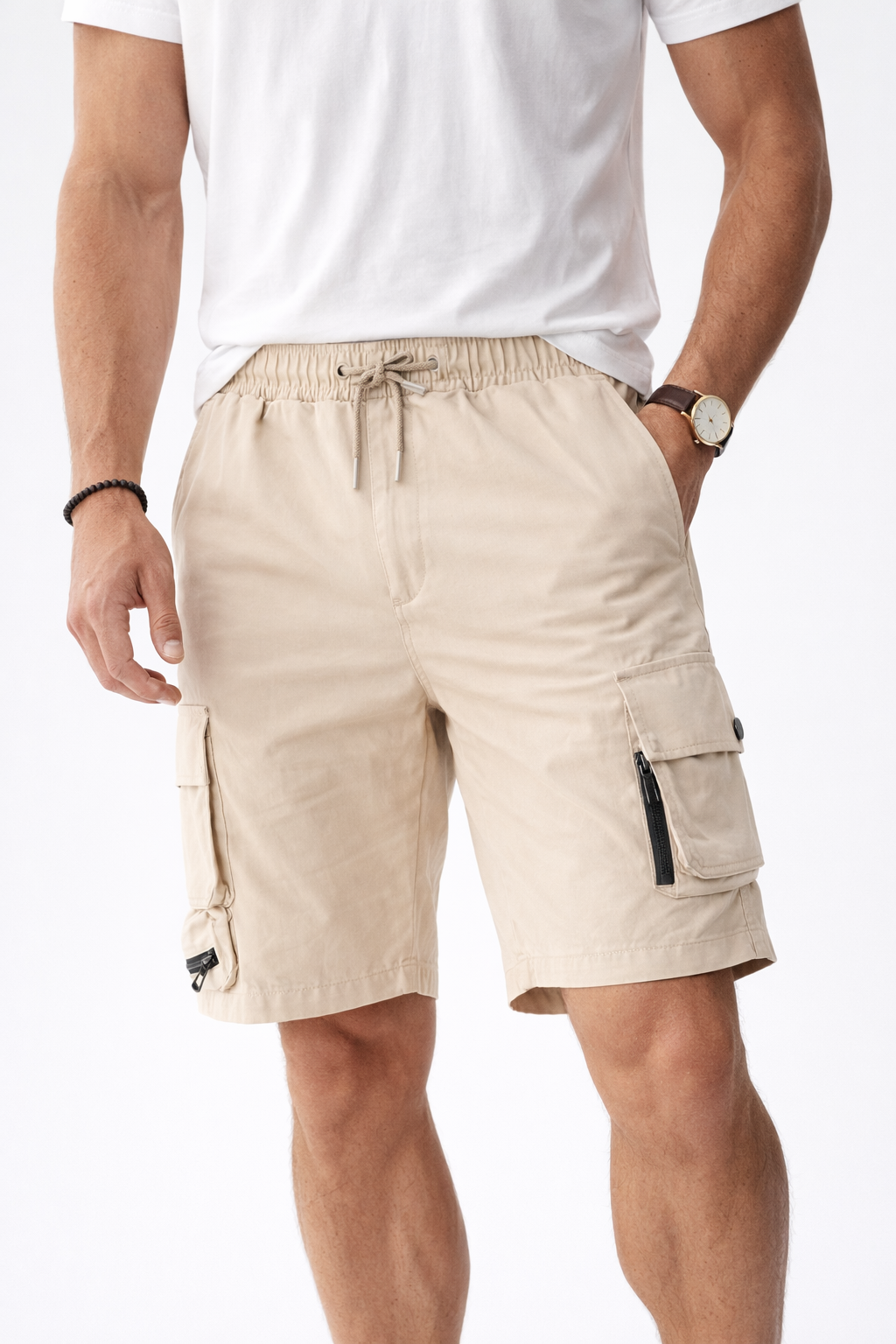 Short homme cargo Beige