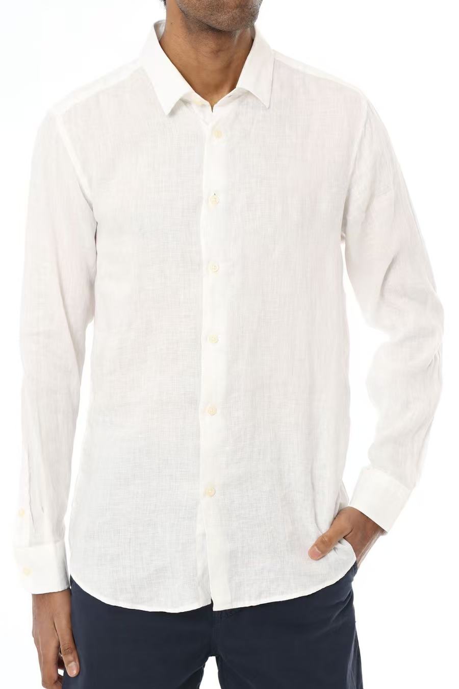 Chemise Homme en Lin Blanc