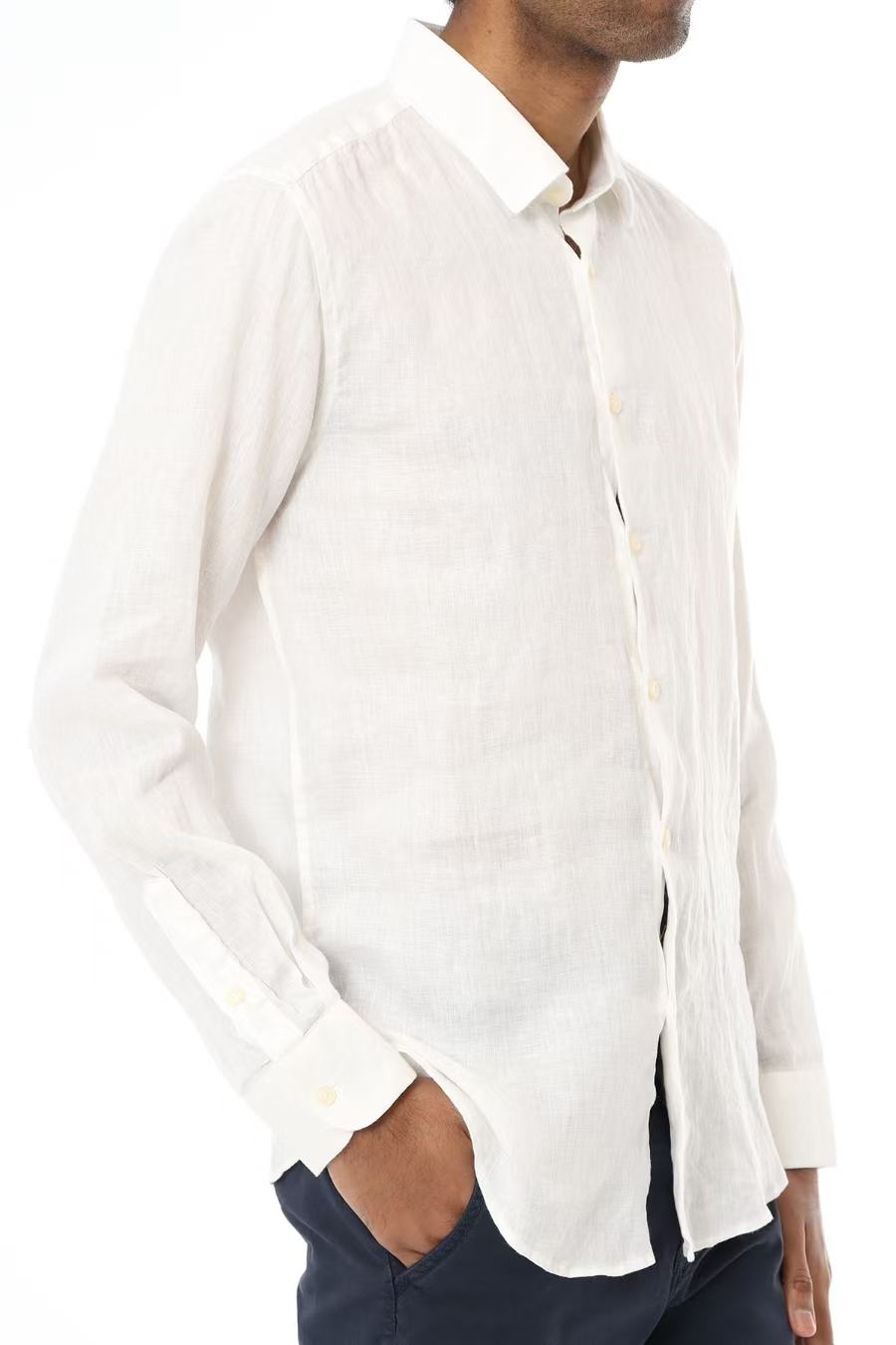 Chemise Homme en Lin Blanc