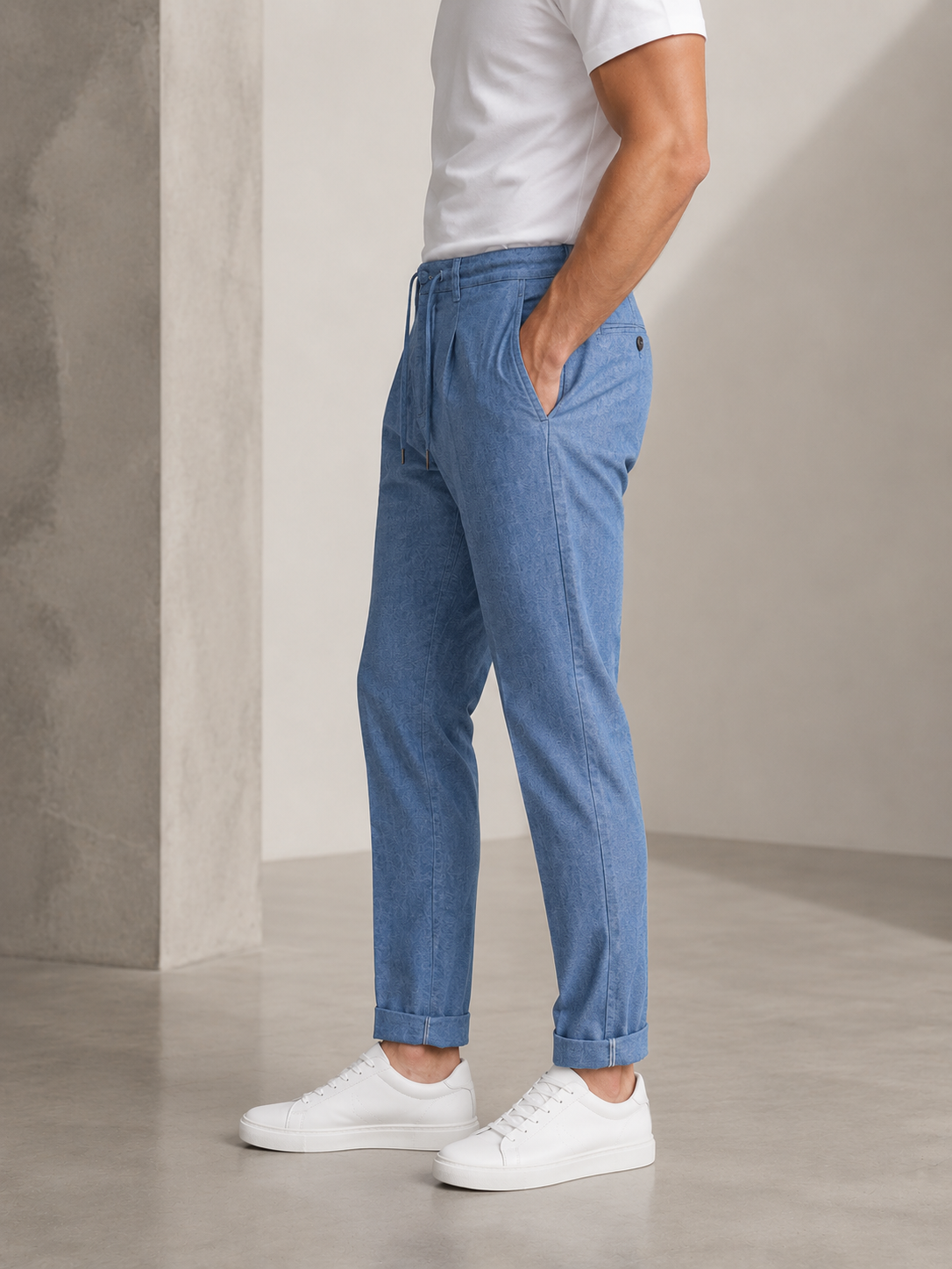Pantalon homme bleu