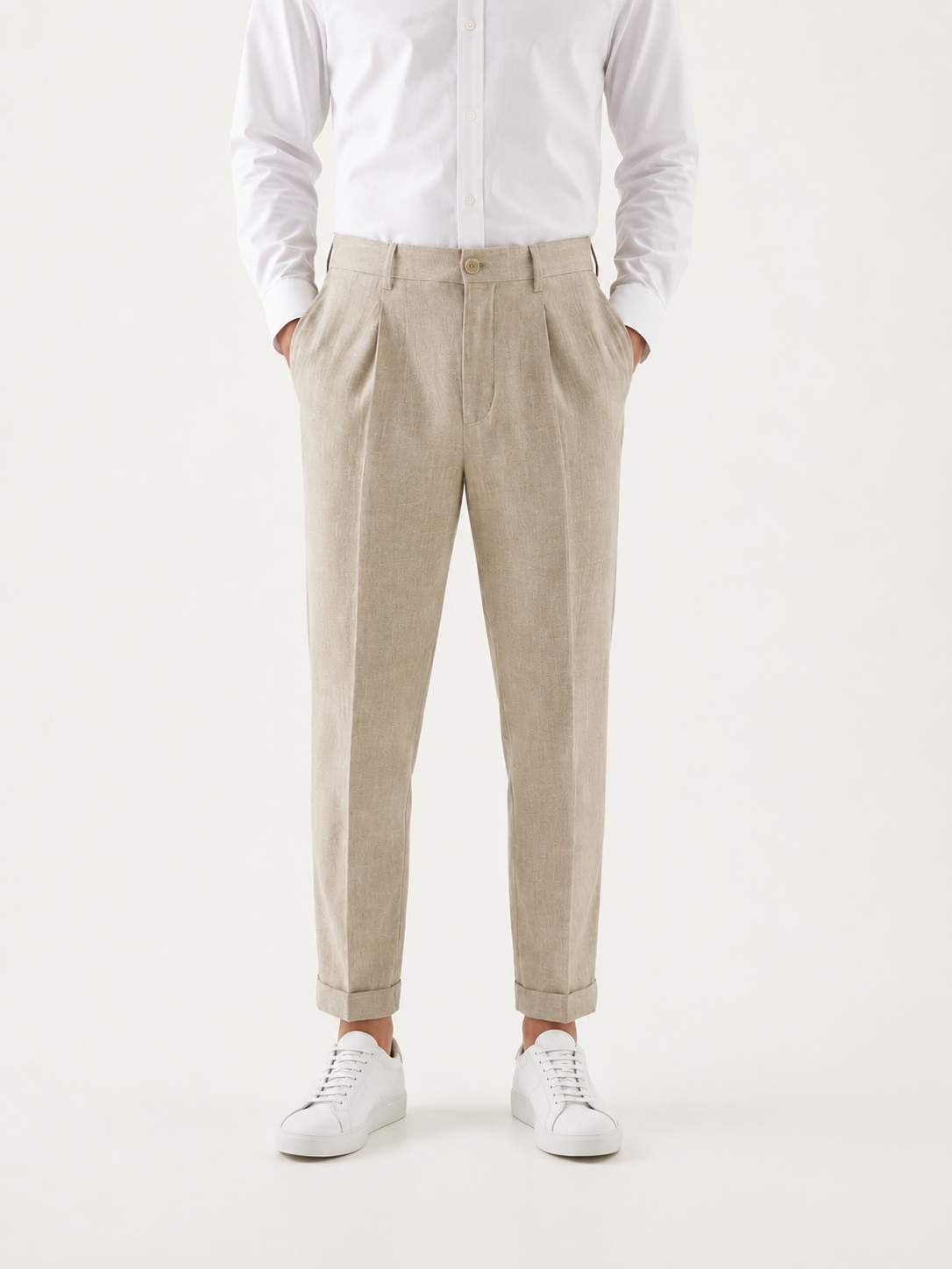 Pantalon homme beige