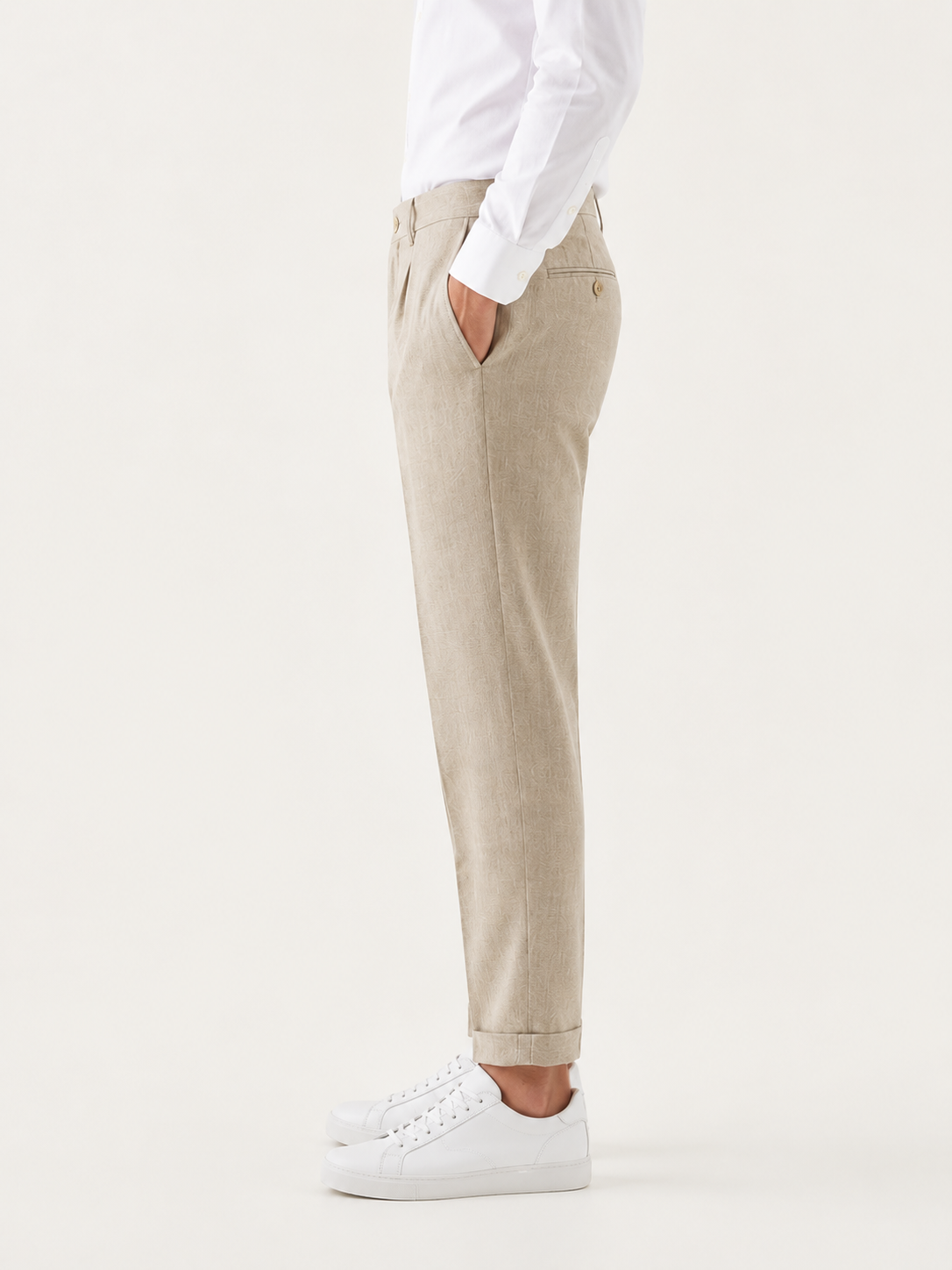 Pantalon homme beige