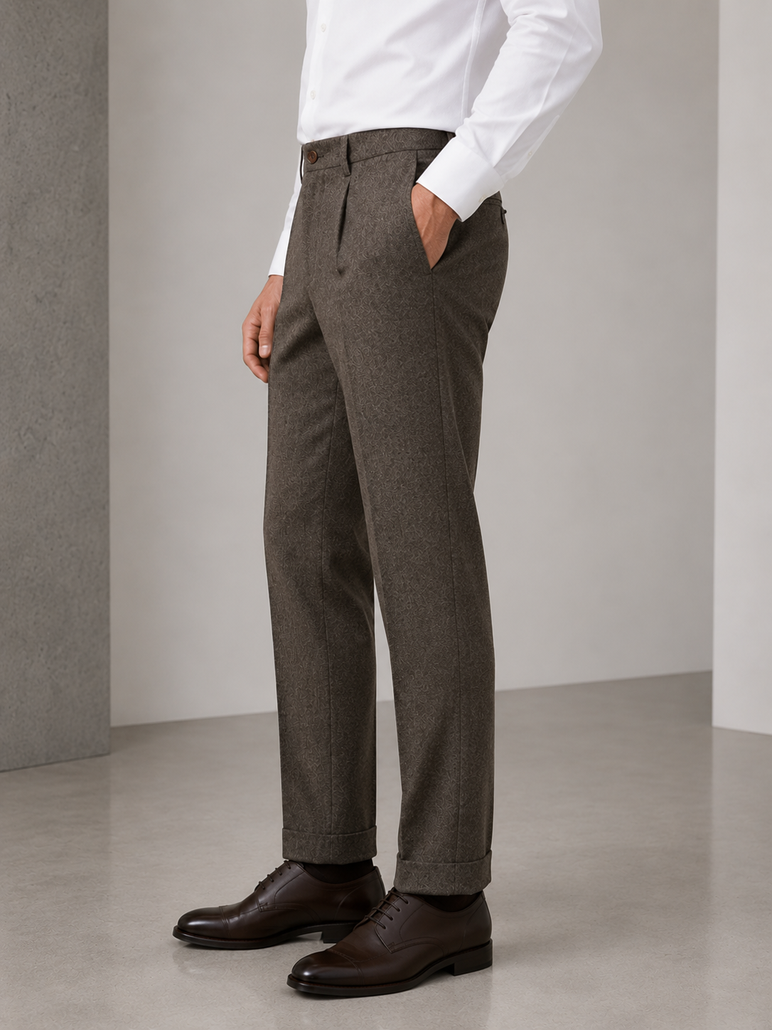 Pantalon homme marron