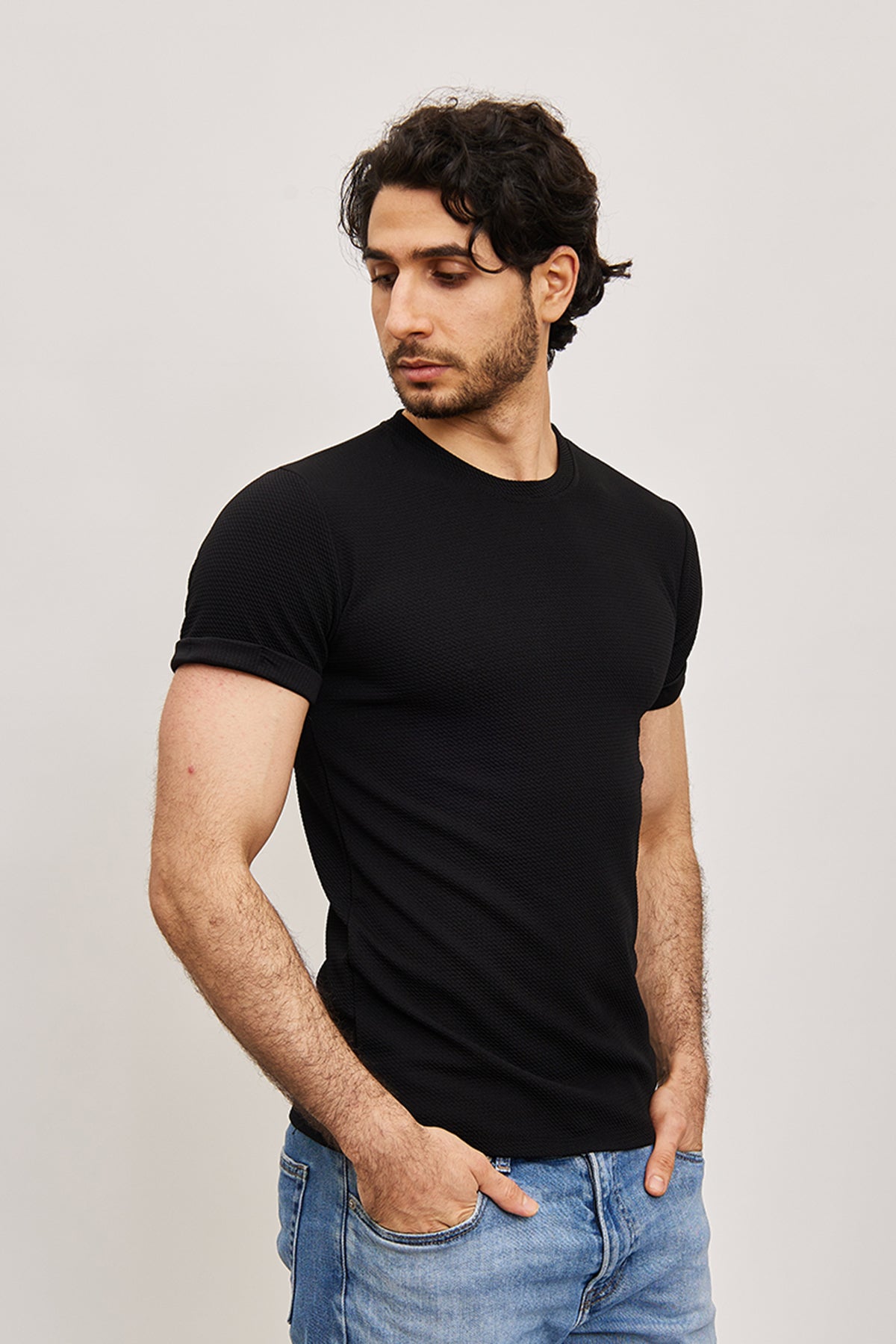 T-shirt Homme Noir Cintré