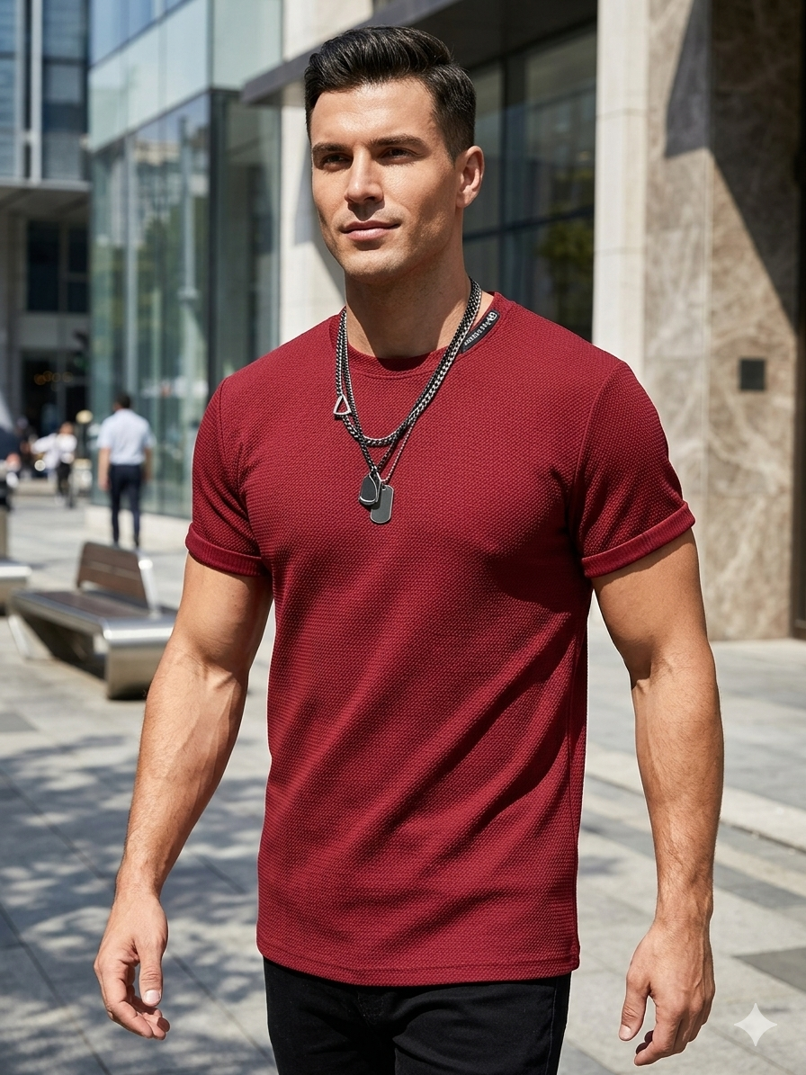 T-shirt Texture Rouge