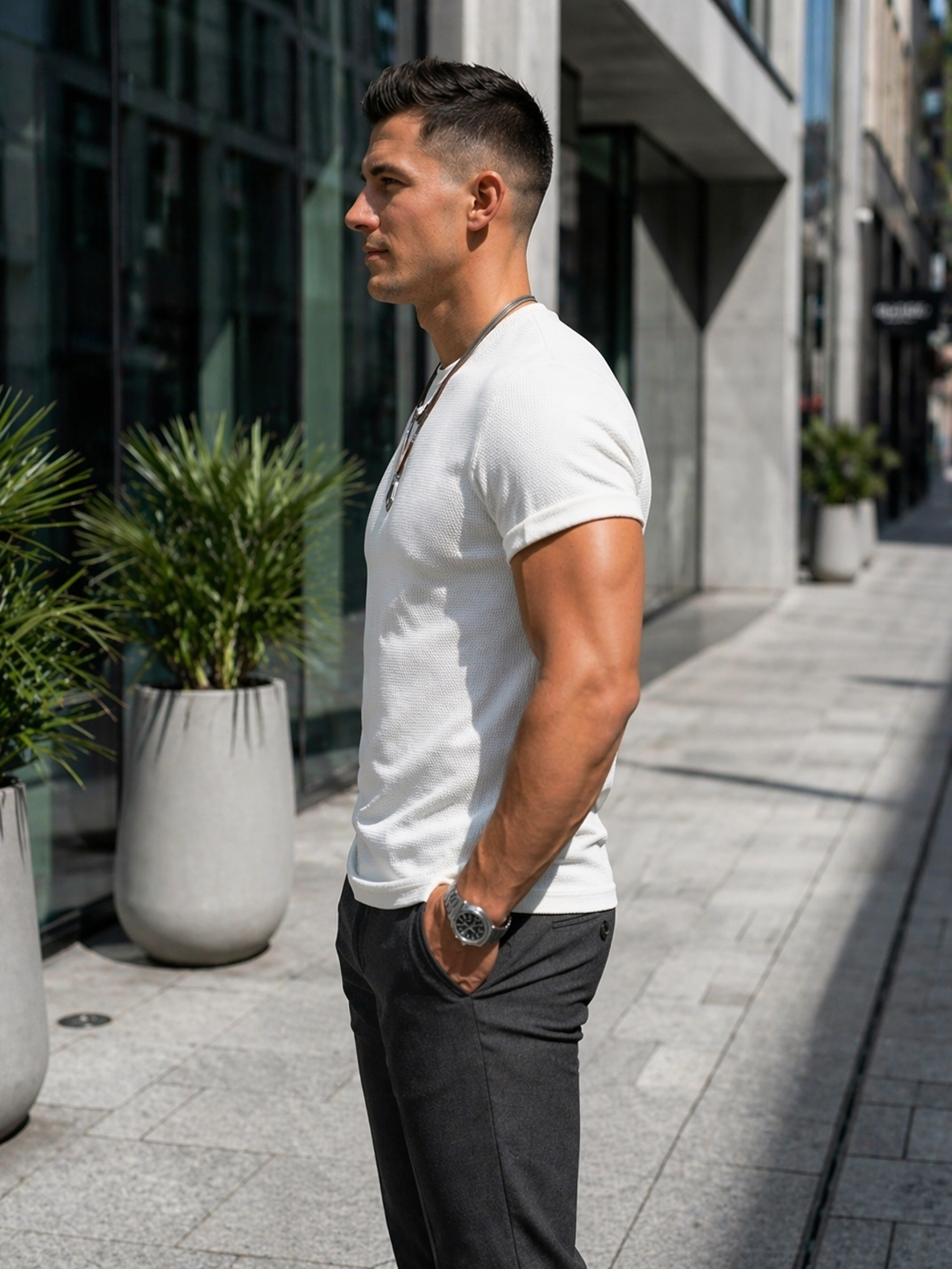 T-shirt Texture Blanc
