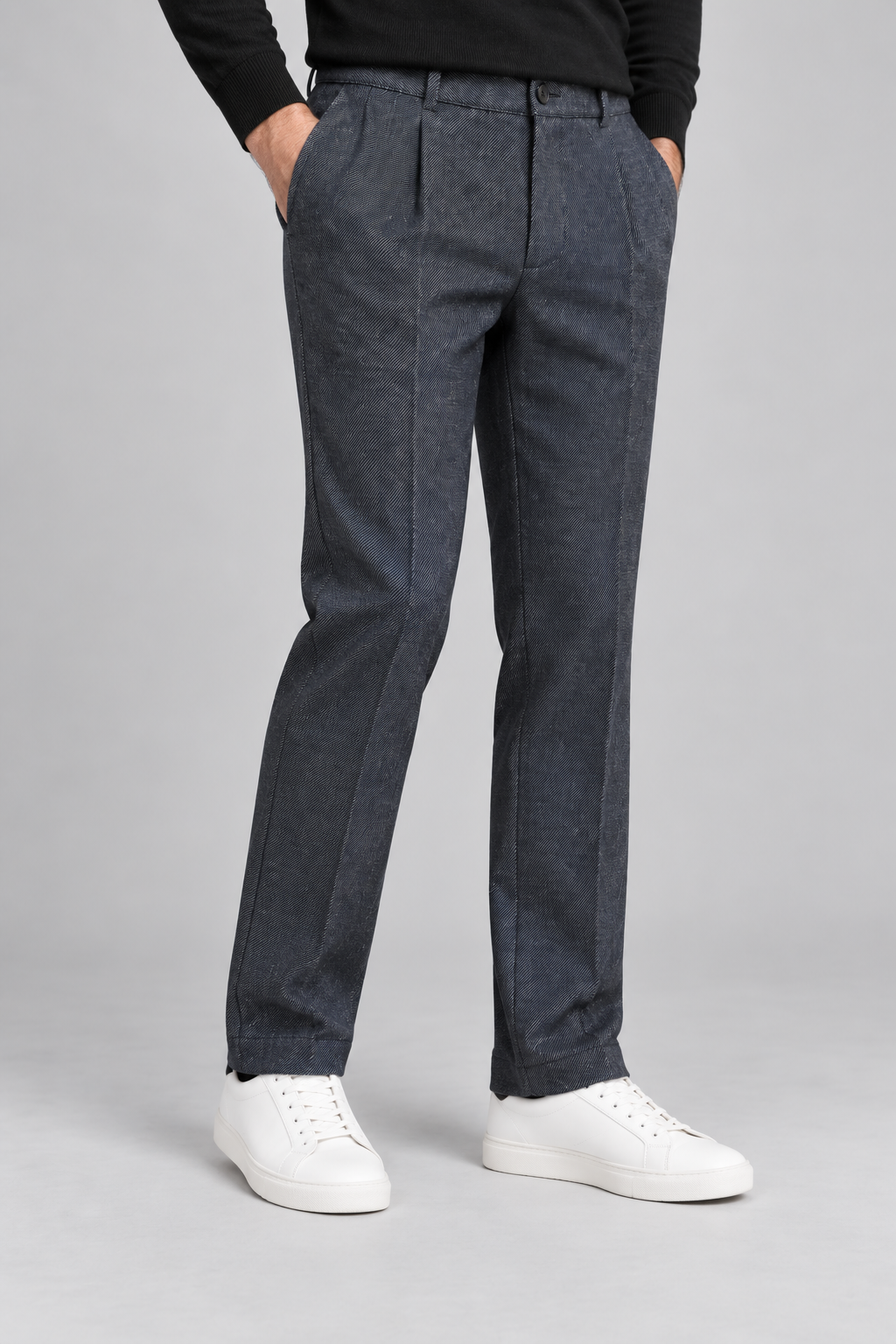 Pantalon Homme bleu Chiné
