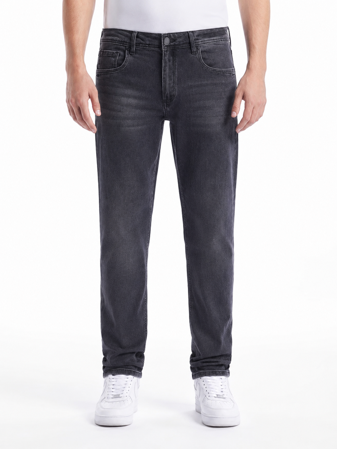 Jean homme gris foncé coupe droite