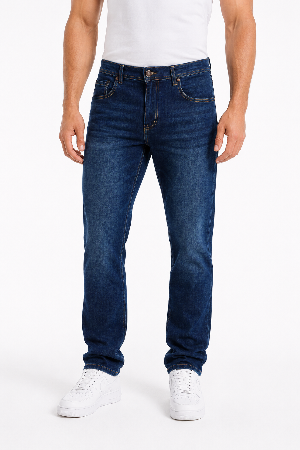 Jean homme bleu coupe droite