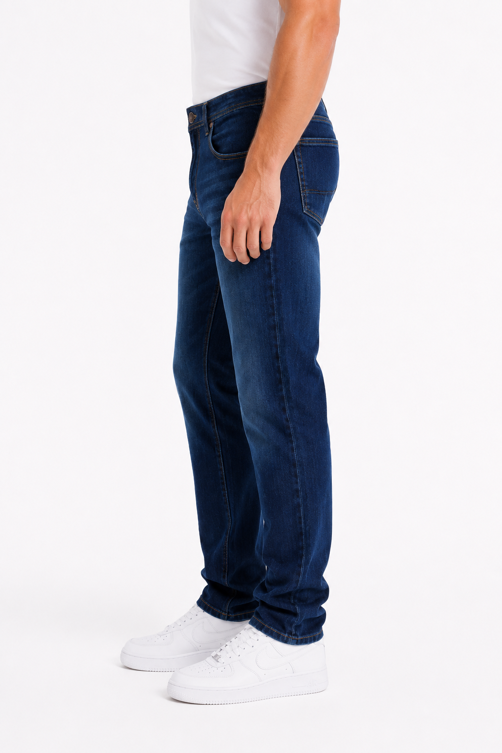 Jean homme bleu coupe droite