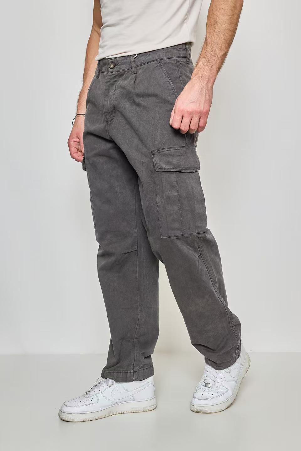 Pantalon Cargo Homme Gris