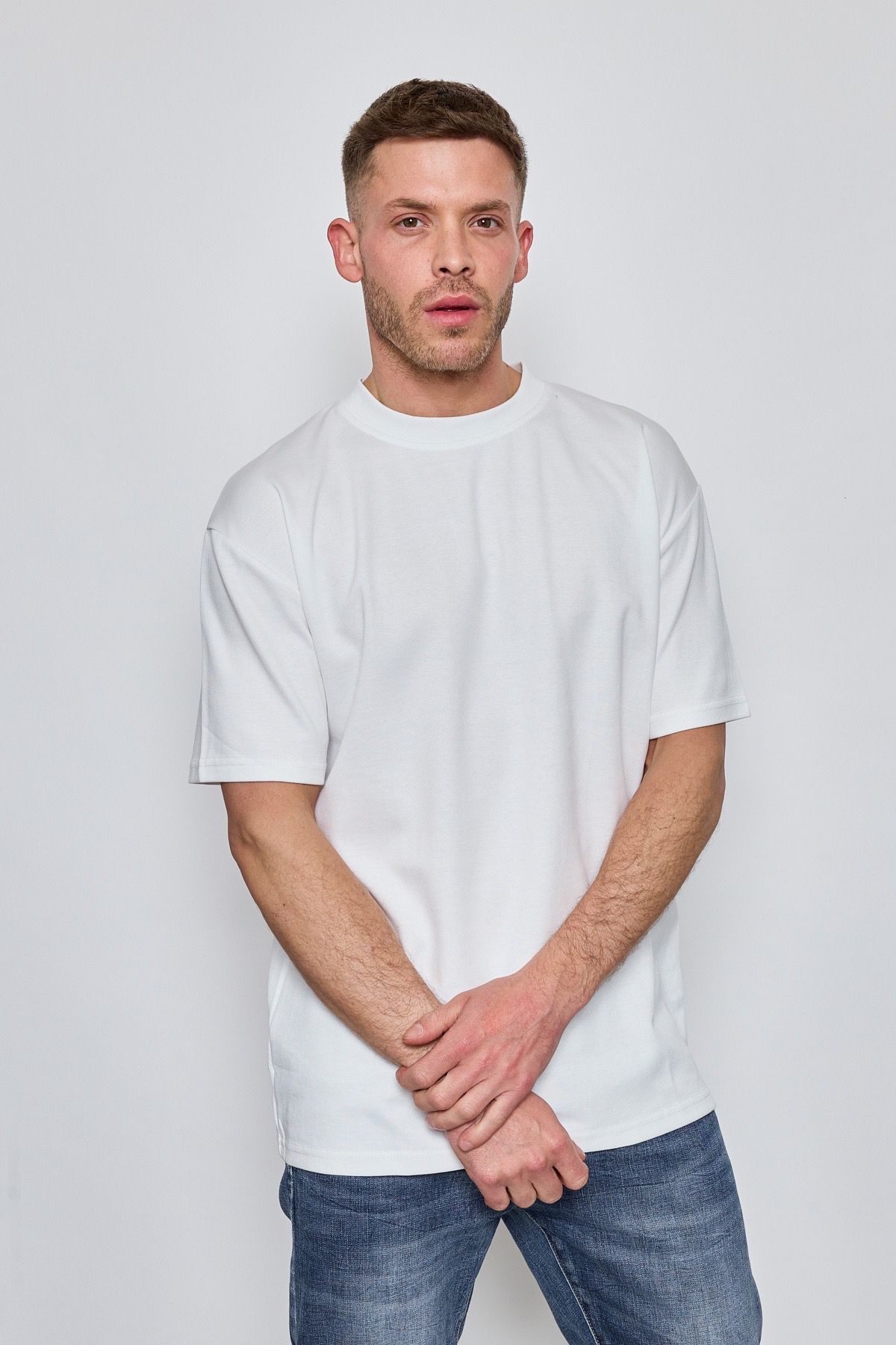 T-shirt style oversized blanc homme