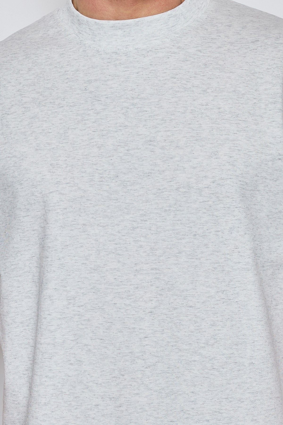 T-shirt style oversized gris chiné homme