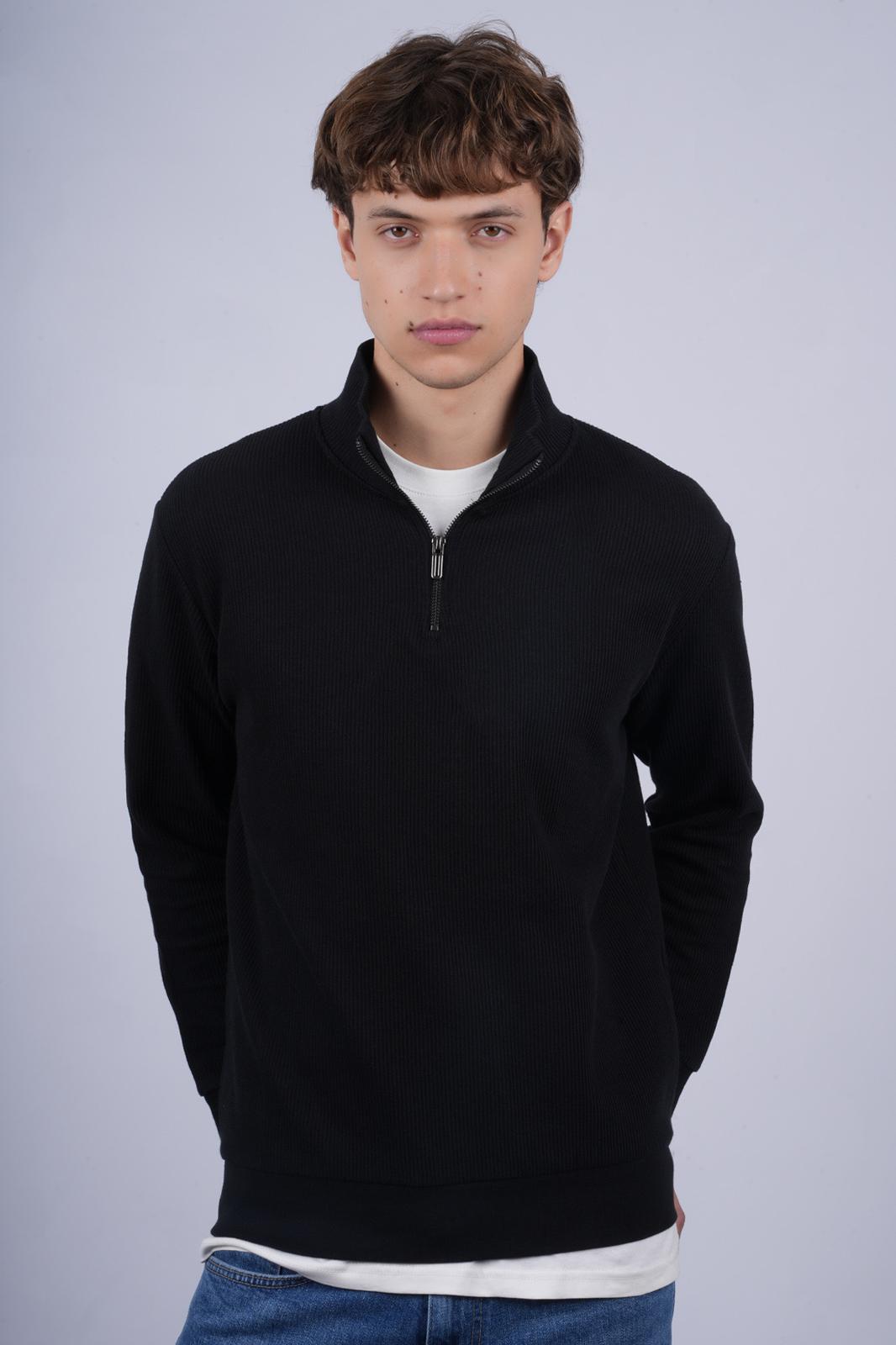 PULL Col Zipee NOIR
