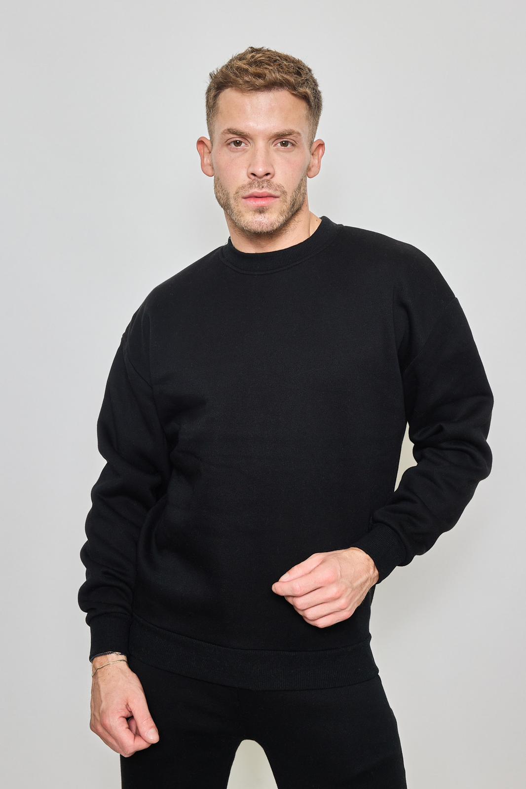 Sweat simple sans capuche noir